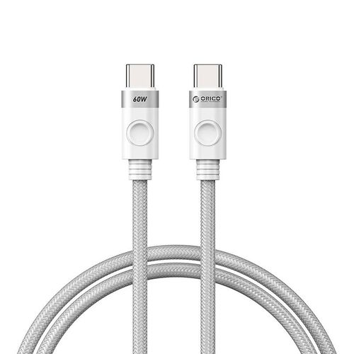 Kabel do ładowania Orico 60W USB-C do USB-C (biały) na Arena.pl