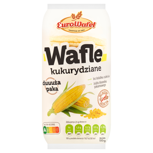 Eurowafel Wafle kukurydziane 100 g zdjęcie 1