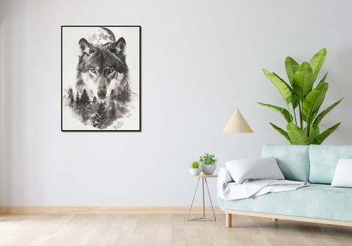 Plakat 75x100cm Wilczy Duch Lasu na Arena.pl