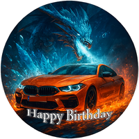 Opłatek na tort BMW Auto Samochód Sportowy Coupe