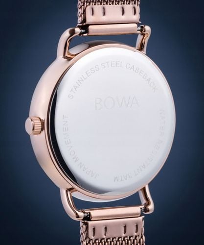 Zegarek damski BOWA Milan Black Rose-Gold Mesh 34 Bowa-MI347-17-167M na Arena.pl
