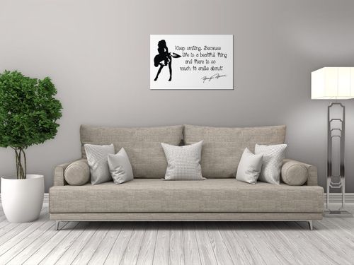 Obraz z napisem Keep smiling 60x40cm na Arena.pl