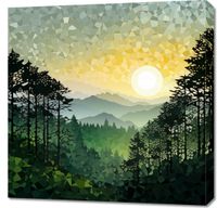 Obraz 70x70cm Mozaika Dźwięków Przyrody