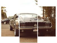 70 90CM OBRAZ 3 ELEM FORD MUSTANG 55LANEY69 ŚCIENNY PŁÓTNO