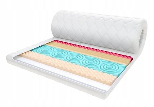 Materac nawierzchniowy 130x200 masujący wygodny 8cm topper na Arena.pl