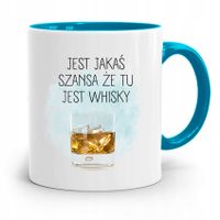 Kubek Błękitny Chłopaka Szansa Że Tu Jest Whisky Z Nadrukiem Ze Zdjęciem