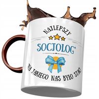 Kubek Bordowy Dla Socjologa Najlepszy Socjolog Z Nadrukiem Ze Zdjęciem