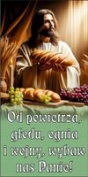 Baner religijny 120x60 cm Dekoracja boże ciało od powietrza głodu ognia
