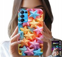 ETUI DO OPPO RENO5 4G 5G - KOLOROWE GWIAZDKI GWIAZDA FUTERAŁ +FOLIA