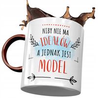 Kubek Bordowy Dla Modela Nie Ma Ideałów Prezent Z Nadrukiem Ze Zdjęciem