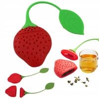 SILIKONOWY ZAPARZACZ DO HERBATY, ZIÓŁ SITKO DO ZAPARZANIA TRUSKAWKA