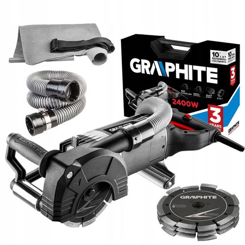 GRAPHITE BRUZDOWNICA 2400W TARCZA 150x22.2mm + OSPRZĘT 59G371 CIĘCIE 43mm na Arena.pl
