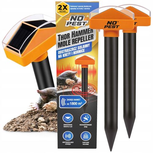 ODSTRASZACZ KRETÓW NA KRETY NORNICE MYSZY WĘŻE ODSTRASZACZ SOLARNY (2 na Arena.pl