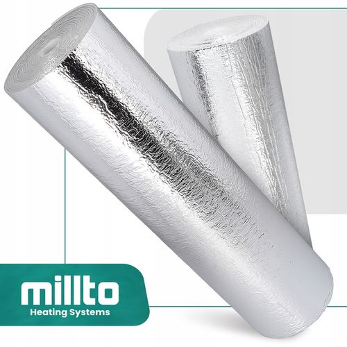 Ekran Zagrzejnikowy Mata Aluminiowa 5m Pianka Izolacyjna Odbijająca Ciep GO na Arena.pl