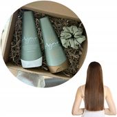 Zestaw prezentowy po keratynie AGAVE szampon odżywka gumka jedwabna