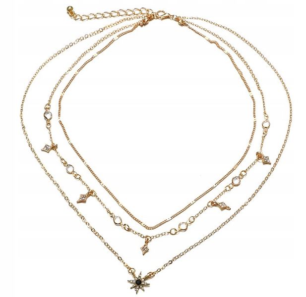 Naszyjnik choker boho złoty gwiezdny celebrytka zdjęcie 3