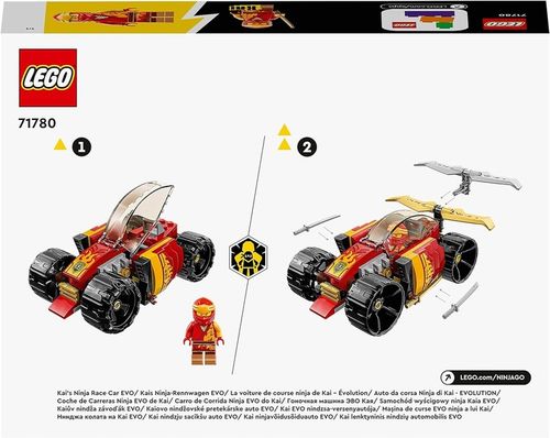 LEGO Ninjago 71784 Odrzutowiec Jay'a EVO 71780 Samochód wyścigowy Kaia EVO na Arena.pl
