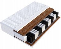 MATERAC pocket strefowy SUPER TWARDY 3X KOKOS H4/H5 200x200 23 cm