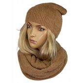 MG# ALPAKA komplet CZAPKA Z ŚCIĄGACZEM + KOMIN