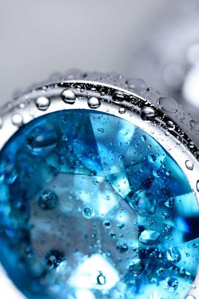 Silver Anal Plug With Gem, Turquoise zdjęcie 8