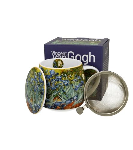 KUBEK Z ZAPARZACZEM I POKRYWKĄ KOTY DUO VAN GOGH IRISES IRYSY 430 ML na Arena.pl