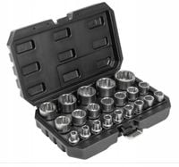 HOGERT ZESTAW KLUCZY NASADOWYCH NASADKI 1/2" 21 ELEMENTÓW HT4R085
