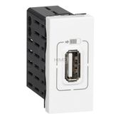 MOSAIC - Ładowarka USB 1-modułowa 1100 mA Typ-A Biały Legrand 077591
