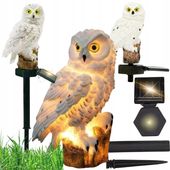 LAMPA SOLARNA SOWA LED OGRODOWA DUŻA LAMPKA WBIJANA DEKORACJA DO