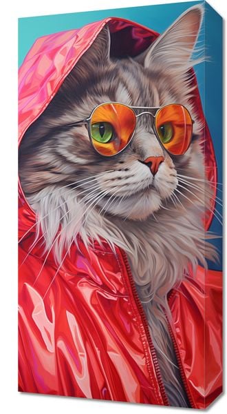 Obraz 30x60cm Kot w Stylu zdjęcie 1