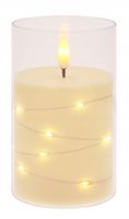 ŚWIECA LED Na Baterie 15cm Wkład Do ZNICZA Efekt PŁOMIENIA Świeczka 5531
