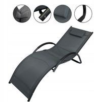 Leżak ogrodowy Zero Gravity Swing szary aluminiowy z poduszką