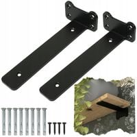 Wspornik typ T 200 mm, uchwyt półki drewnianej podpórka loft, czarny