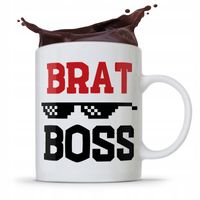 Kubek Prezent Dla Brata Braciszka Brat Boss Z Nadrukiem Ze Zdjęciem