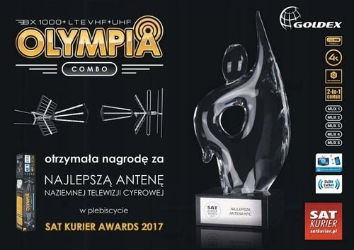 ANTENA Dvbt2 4k Mux8 Tv Naziemna Zewnętrzna OLYMPIA BX1000 LTE COMBO na Arena.pl