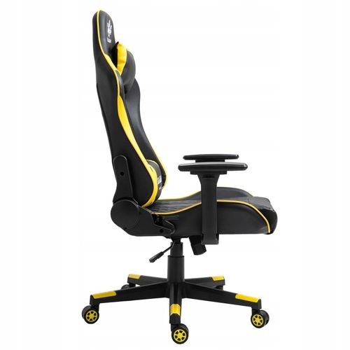 FOTEL GRACZA GAMINGOWY OBROTOWY KRZESŁO BIUROWE DO BIURKA ŻÓŁTY na Arena.pl
