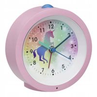 Zegar budzik TFA różowy 11cm