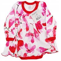 BODY SUKIENKA r.80 czerwona w.381 kwiaty