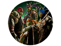 Opłatek na tort Żółwie Ninja