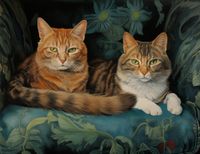 Plakat 65x50cm Koty na Fotelu