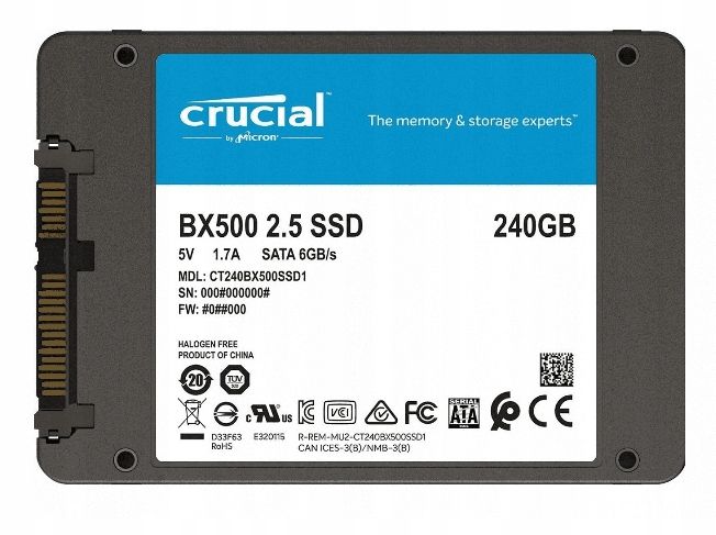Dysk CRUCIAL BX500 240GB SSD zdjęcie 2