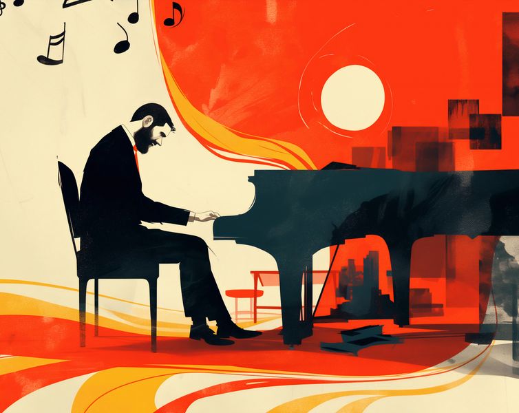 Plakat 76x60,5cm Pianista zdjęcie 1