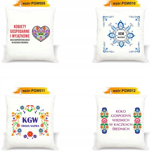 foto PODUSZKA KGW koło gospodyń wiejskich z nadrukiem twoją nazwą na Arena.pl