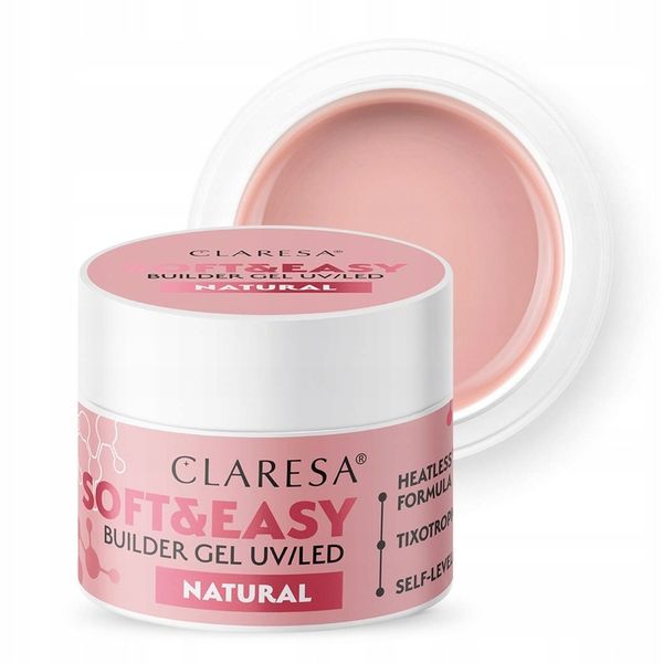 Claresa Żel Budujący Soft & Easy Builder Gel 45 g - Natural zdjęcie 1