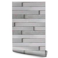 Tapeta Do Sypialni Szare DESKI Poziome Styl Retro