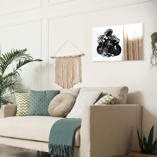 Zegar Ścienny z płyty winylowej na lustrze MOTORYZACJA 35 wzorów 59x29 cm na Arena.pl