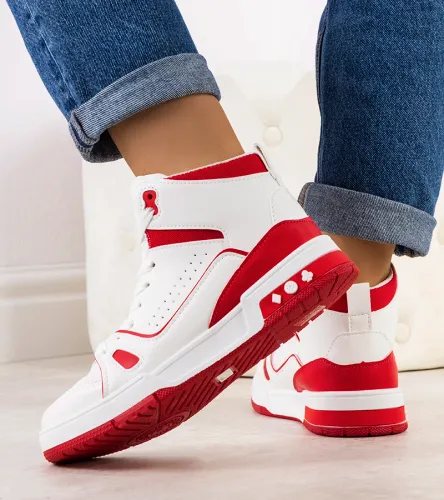 Czerwone sneakersy za kostkę Megatheo 41 na Arena.pl