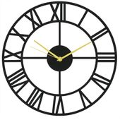 Zegar ścienny retro loftowy 50cm ścienny  vintage 4mm/złote wskazówki