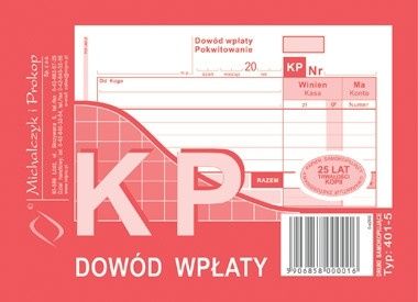 KP DOWÓD WPŁATY A6 401-5 zdjęcie 1