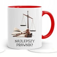 Kubek Czerwony Prawnika Najlepszy Prawnik Prezent Z Nadrukiem Ze Zdjęciem