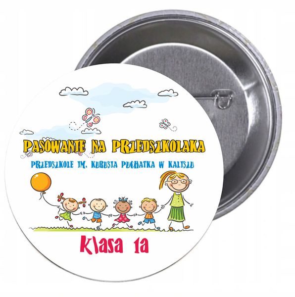 Przypinki buttony pasowanie na PRZEDSZKOLAKA HIT zdjęcie 1